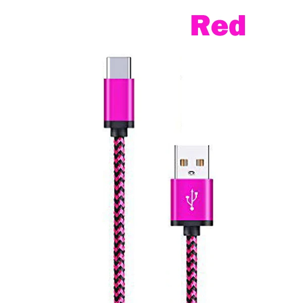 Кабель usb type-C 3A для быстрой зарядки USB C кабель для передачи данных Usb-C зарядное устройство для Red mi Note 7 для samsung S10 S9 S8 Xiaomi mi 8 кабель type-C - Цвет: Rose Red