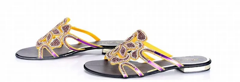 2016 г. Европейские женские сандалии модные летние пикантные шлепанцы со стразами