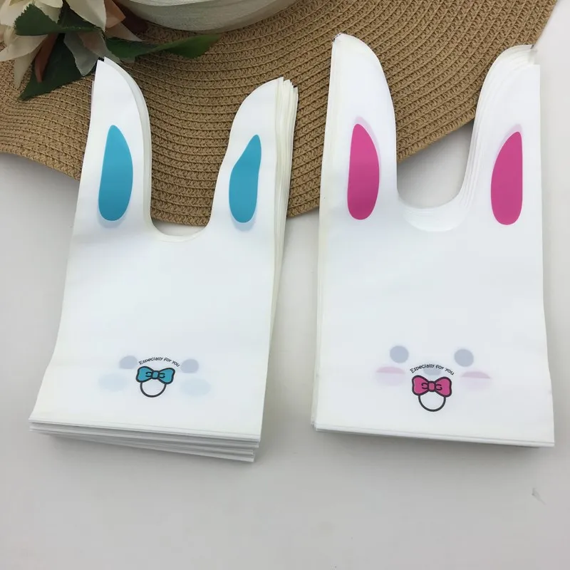 Пакеты для печенья с милыми заячьими ушками самоклеящиеся пластиковые пакеты