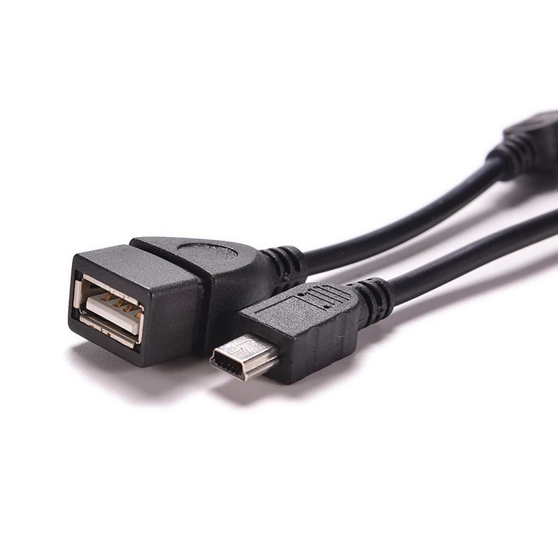 1PC 5pin 10cm Black OTG Cable For Cellphone Tablet MP3 MP4 Camera Mini USB Male to 2.0 Type A Female Host Adapter | Электроника