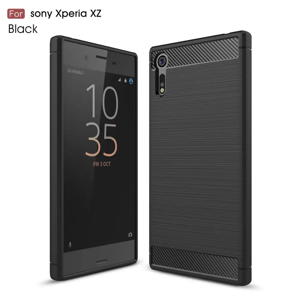 Чехол для телефона Sony Xperia XZ 5 2 Роскошный Матовый чехол из углеродного волокна и