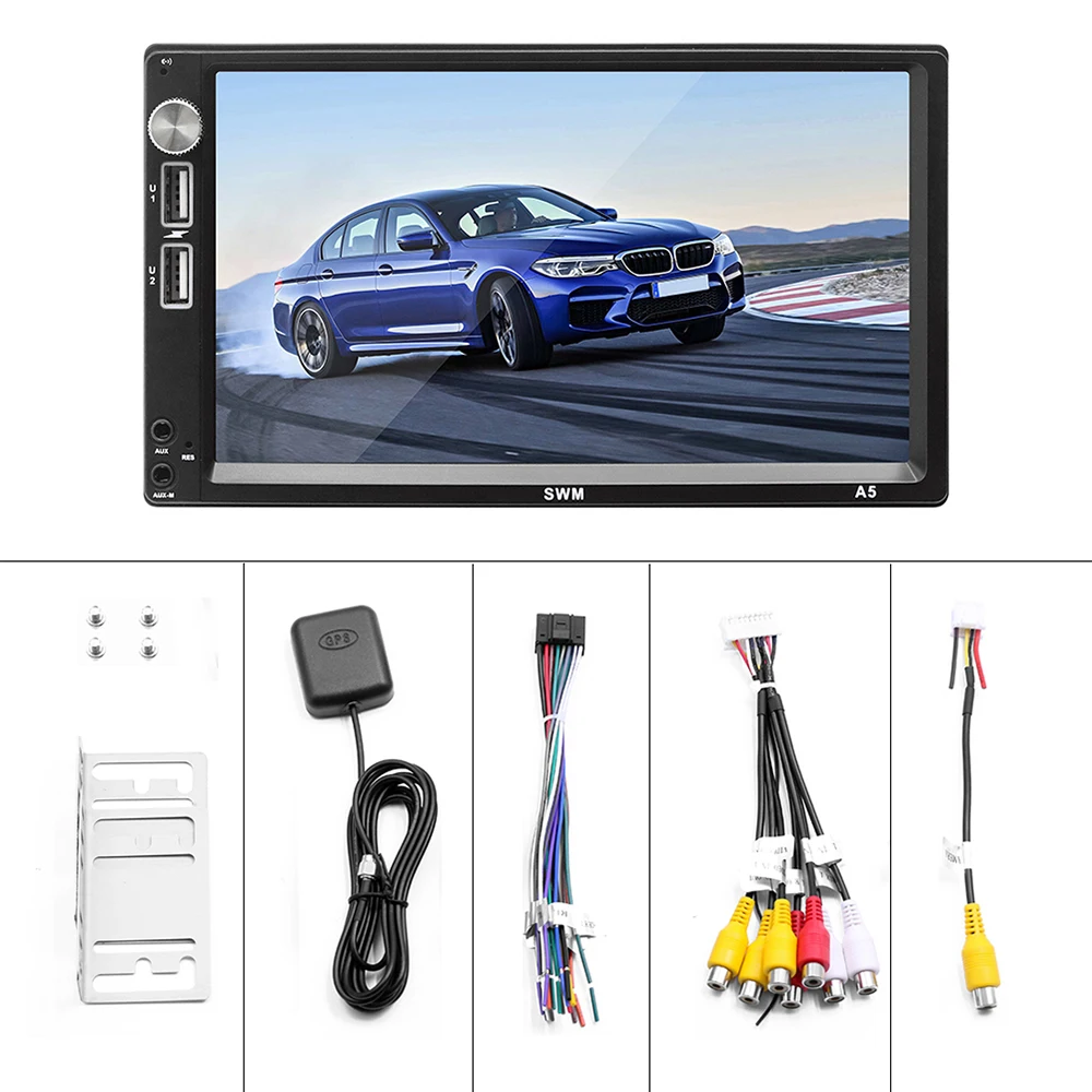Podofo Android 2Din Автомагнитола 7 &quotGPS Wifi мультимедийный плеер MP5 Bluetooth Зеркало Ссылка 2