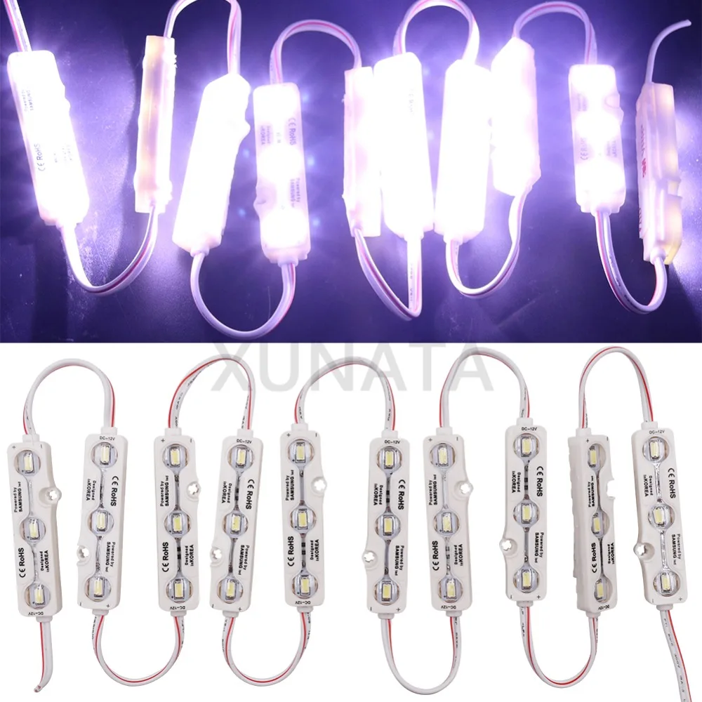 

Водонепроницаемые светодиодные модули Samsung 5630 SMD 160, 12 в пост. Тока, 1,2 Вт, 3 светодиода, 30 шт./50 шт.