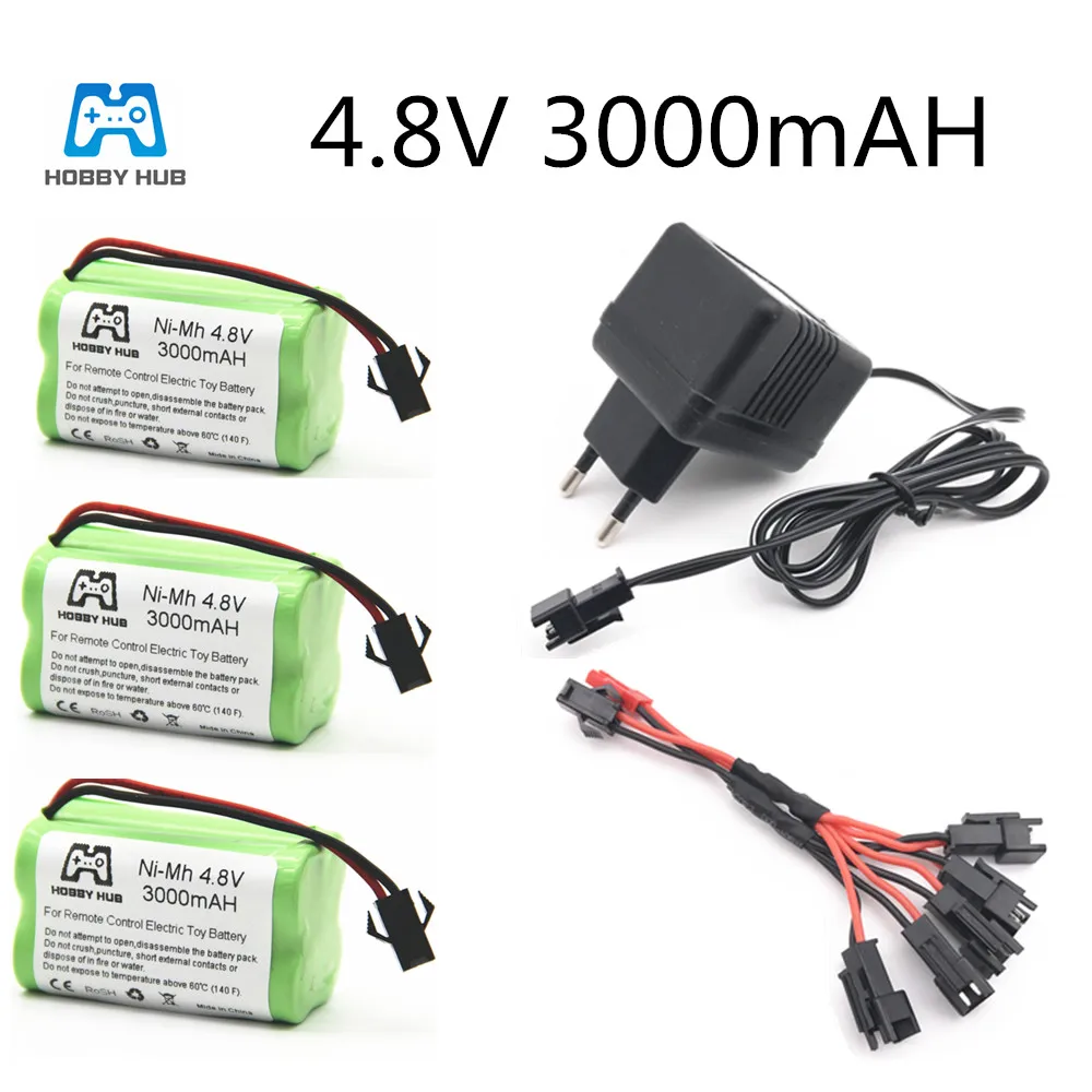 Аккумулятор 5 в 1 hobby hub 4 8 В 3000 мА/ч 2400 2800 с зарядным устройством для