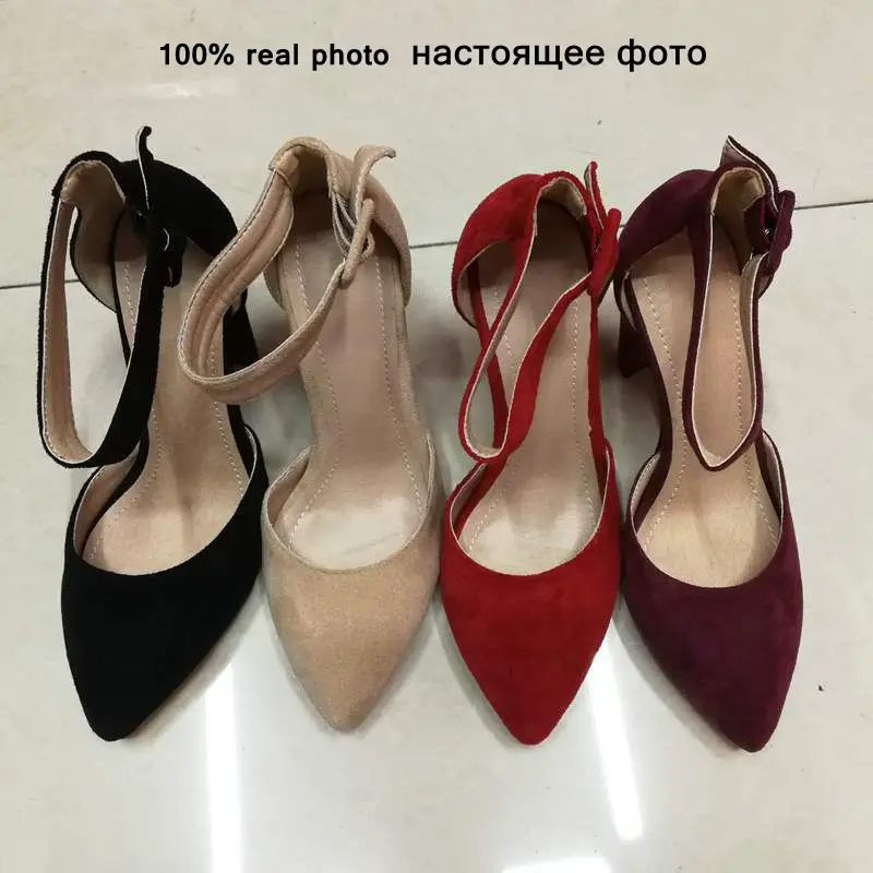 Сандалии ASILETO на высоком каблуке босоножки с закрытым носком из флока большие