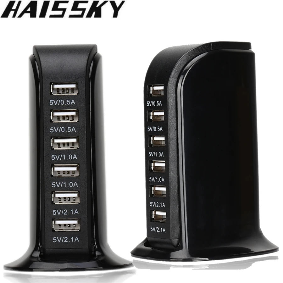 6 USB портов настольная док станция зарядное устройство адаптер дорожная стена для