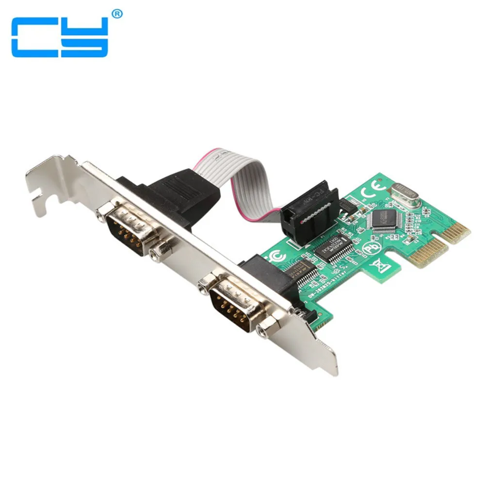 MINI PCI E Express двойной последовательный DB9 RS232 2 порта контроллер адаптер для Cartao Verde