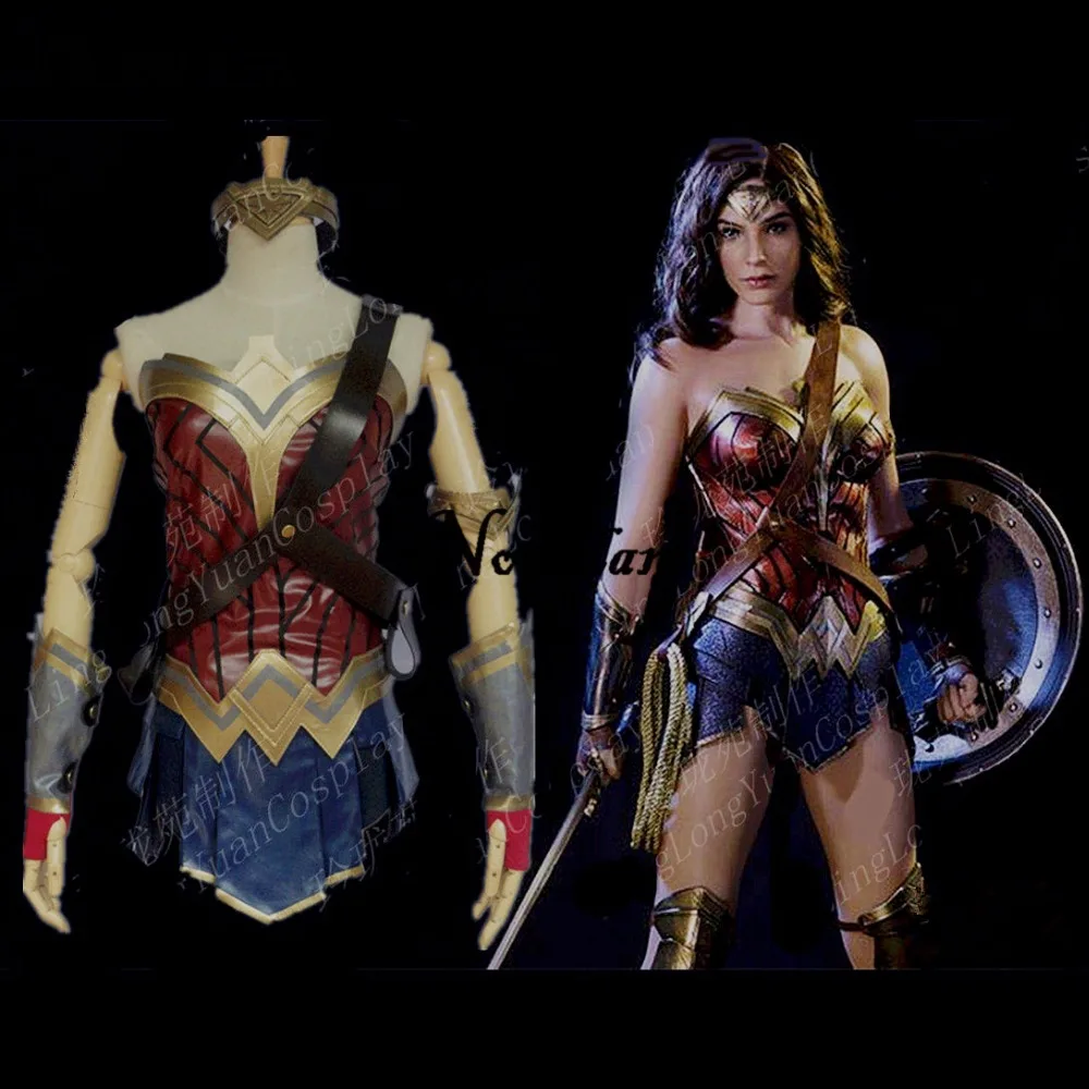 Новинка, костюм wonder woman для косплея, Топ/юбка/повязка на руку/наплечный ремень/повязка на голову, тиара/браслет, манжеты/Леггинсы Mulher Maravilha
