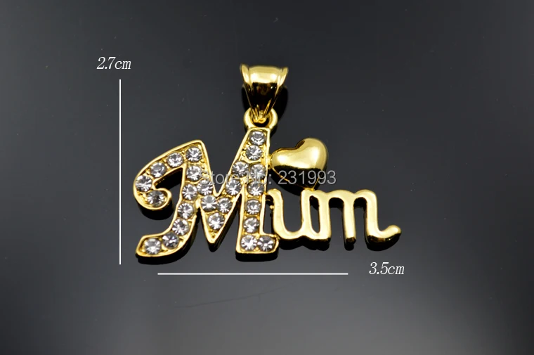 Ethlyn Mum ювелирный кулон с надписью Best love золотого цвета для мамы/Женщины Лучший