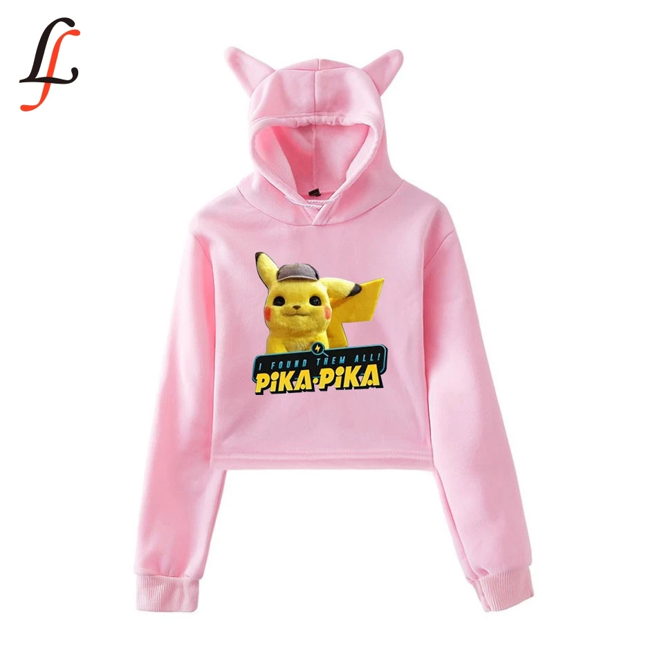 Кепка с кошачьими ушками сексуальные толстовки капюшоном модный тренд короткий