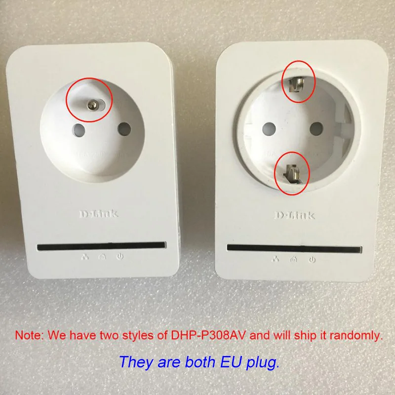 Б/у 95% Новый 500 мбит/с DHP P308AV силовой адаптер HomePlug сквозной для Штепсель вилки