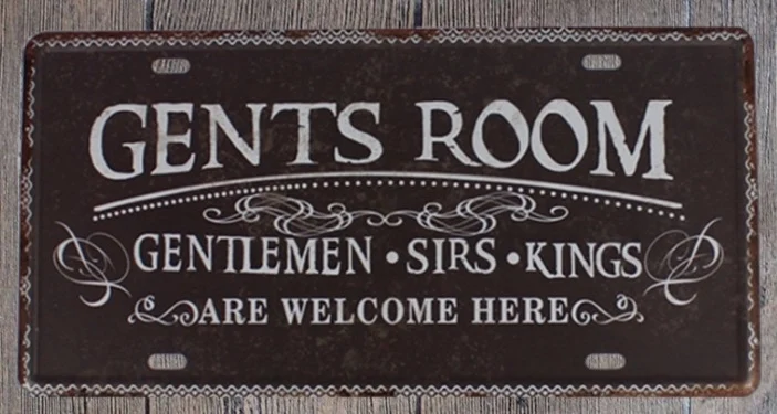 1 шт. джентльменская комната Господа сиры короли Добро пожаловать в кофейню