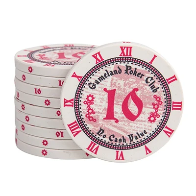 10X10PCS Италия римские старые часы керамические покерные фишки 39*3 мм казино жетон Poker фишки 10 шт. в римском стиле - Цвет: 10X10PCS