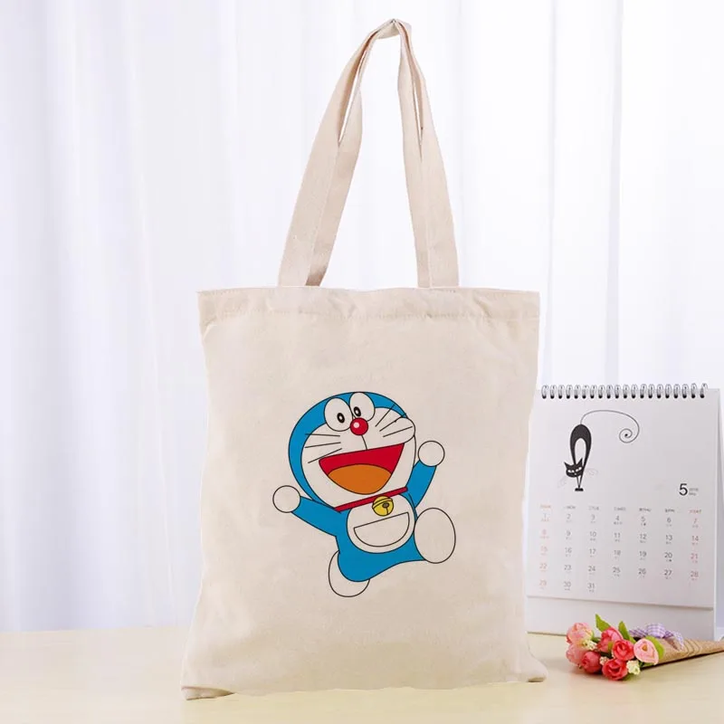 Высококачественная Холщовая Сумка тоут Doraemon модная прочная Женская