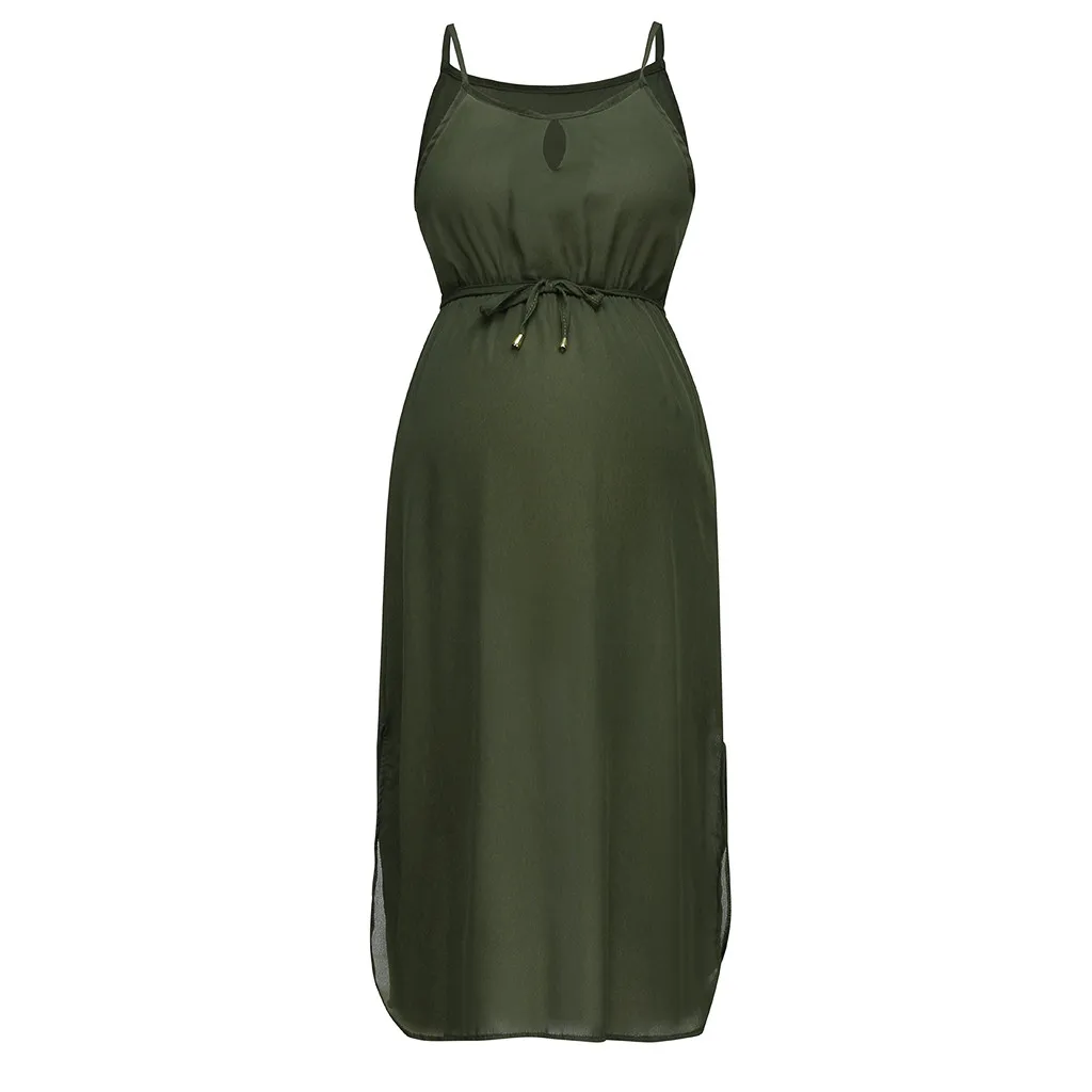 Женские платья для беременных модное платье без рукавов однотонное