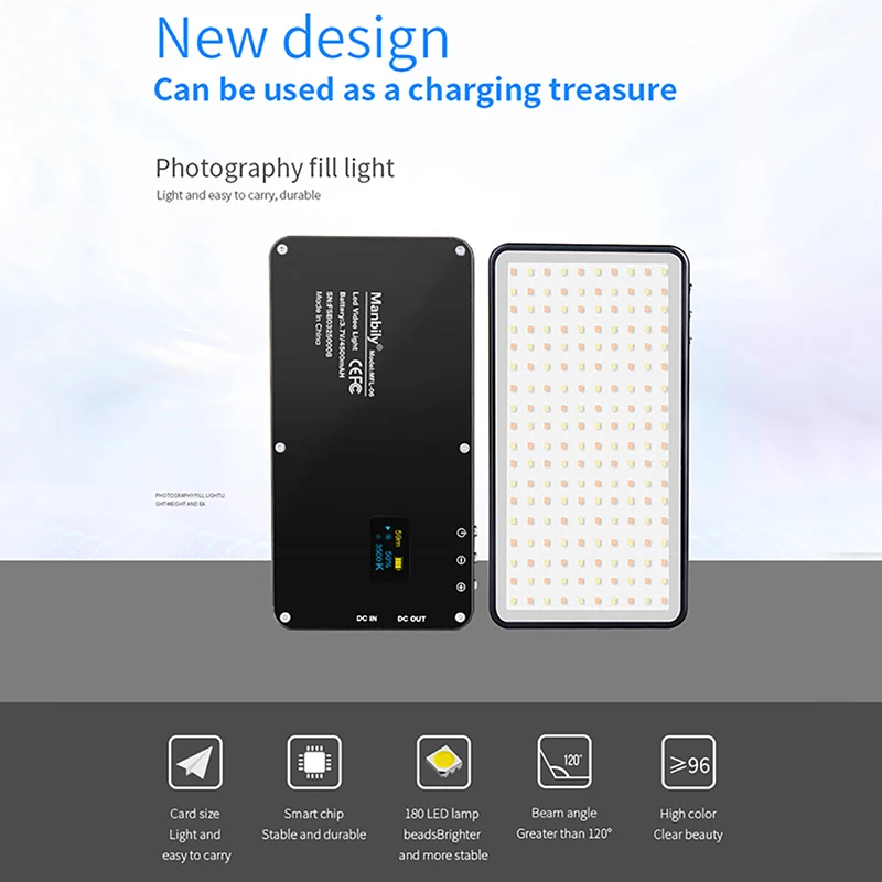 Manbily MF-06 Dimmable светодиодный свет ультра тонкий O светодиодный дисплей 96 шт. светодиодный s CRI96+ двухцветная Фотостудия Свет для DSLR камер