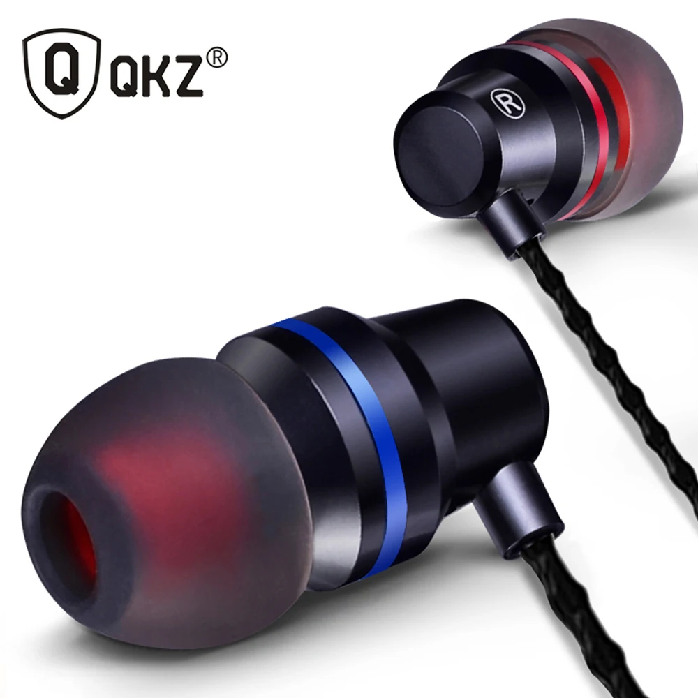 Металлические наушники QKZ DM1 с супербасами и микрофоном Hi Fi гарнитура для