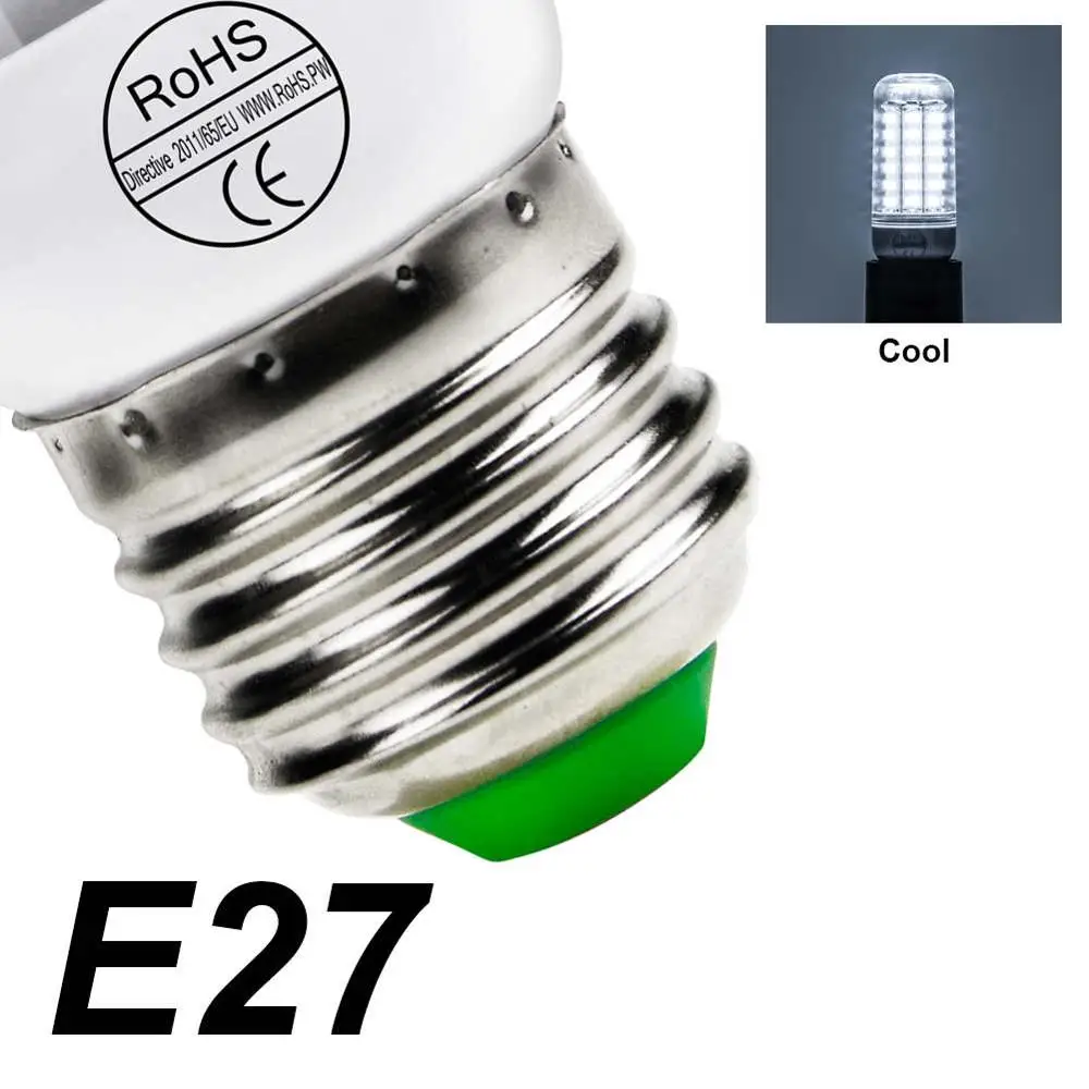 E27 Cool White 220В GU10 Светодиодная лампа E14 Led светильник в форме свечи лампа E27 кукурузная лампа G9 Led 3 Вт 5 Вт 7 Вт 9 Вт 12 Вт 15 Вт Bombilla B22 люстра светильник ing 220В - Испускаемый цвет: E27 Cool White