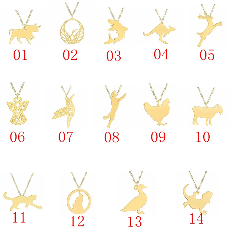 CHENGXUN ожерелье с милыми животными кошкой птицей металлическое из нержавеющей