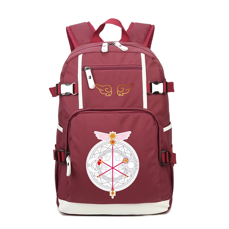 Аниме карты Captor розовый милый рюкзак Mochila Feminina SAKURA Kawaii женские сумки на плечо холщовые школьные сумки рюкзак для книг