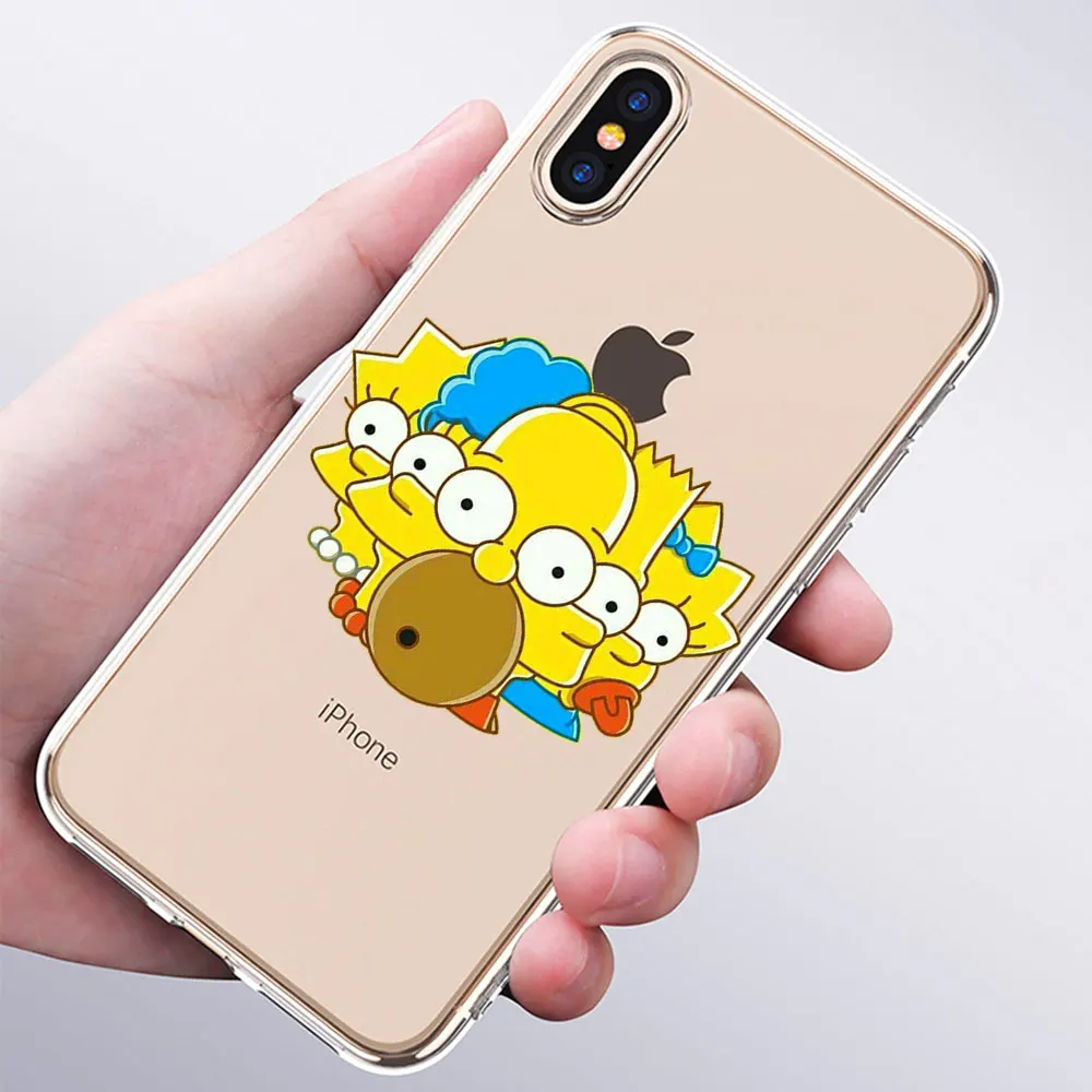 Мягкий силиконовый модный прозрачный чехол Los Simpsons для Apple iPhone 11 Pro XS MAX XR X 7 8 Plus 6 6s Plus 5 5C 5S SE