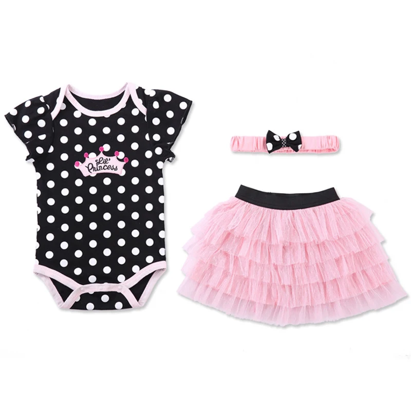 HH/Одежда для маленьких девочек летняя одежда новорожденных комплект из 3