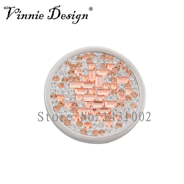 Vinnie дизайн ювелирных изделий 33 мм Seda Кристалл монета Шампань для моей монеты