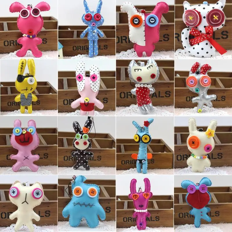 10 см Kawaii PU куклы мобильный телефон ручной работы Тряпичные Шарм ремни кукольная