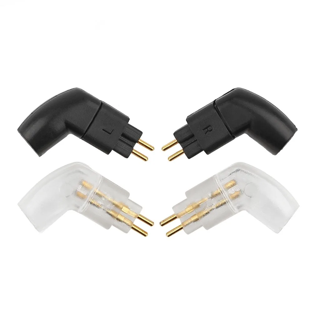 2 пары 0,78 мм штырь для наушников 90 штекер 90 градусов для W4R UE18 um3xrc DIY разъем для наушников 0,78 мм аудио разъем адаптер для сращивания