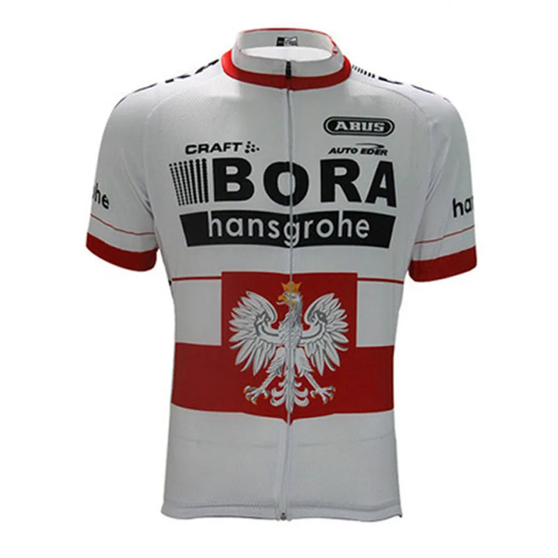 UCI BORA Pro Team 2018 дышащая Для мужчин Велоспорт трикотаж MTB короткий рукав велосипед