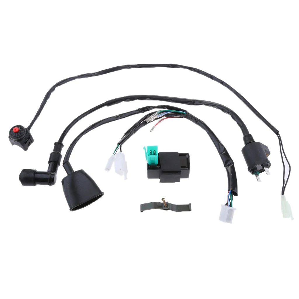 Жгут жгута проводов Kill Switch катушка зажигания 5 Pin CDI для 110cc 125cc 140cc Pit Dirt Bike| |