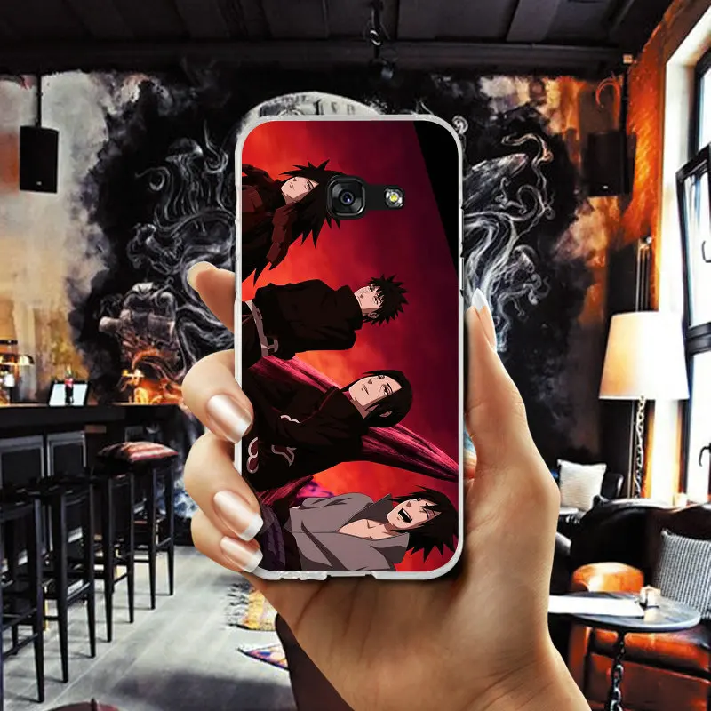 С героями аниме Наруто клан Учиха логотип для Samsung Galaxy A3 A5 A7 J1 J2 J3 J4 J5 J6 J7 2016 2017 2018