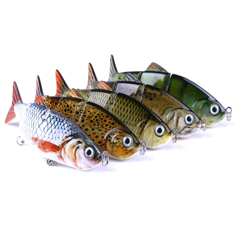 HENGJIA 1PC Hard Fishing Lure 12cm 16.5g Multi Jointed 4 Segment Crank Bait Wobblers tackle | Спорт и развлечения