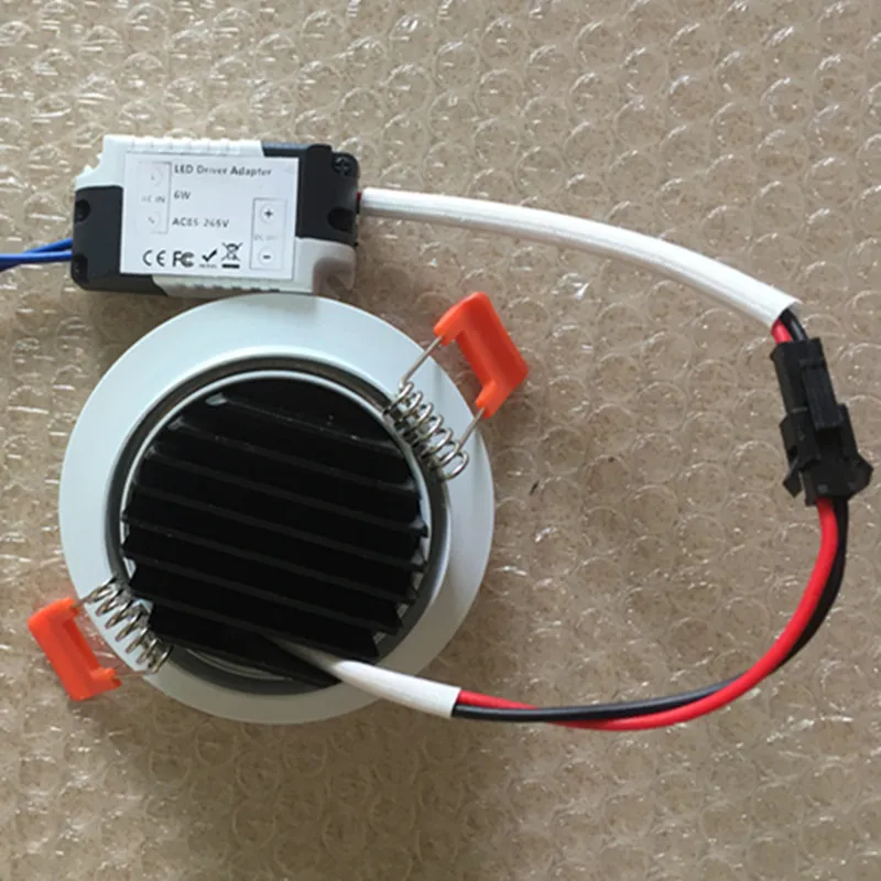 3W 5W 7W 10W 12W Dimmable COB LED Downlight Recessed spot lamp + 110V 220V Driver Quick Splice Lock Wire Terminals | Лампы и освещение