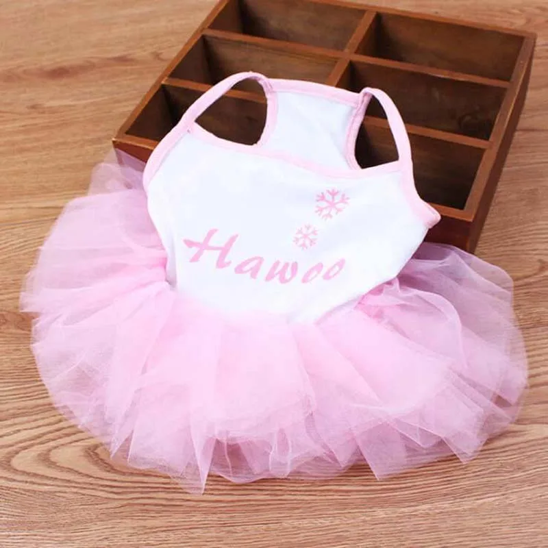 Милое весенне-летнее платье принцессы собак одежда на бретельках Сетчатое