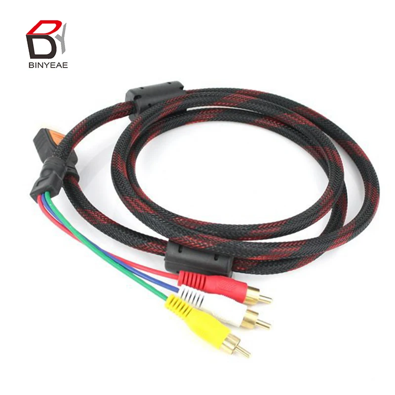 1 5 м HDMI-совместимый штекер 5RCA RGB Аудио Видео AV компоненты преобразователь адаптер