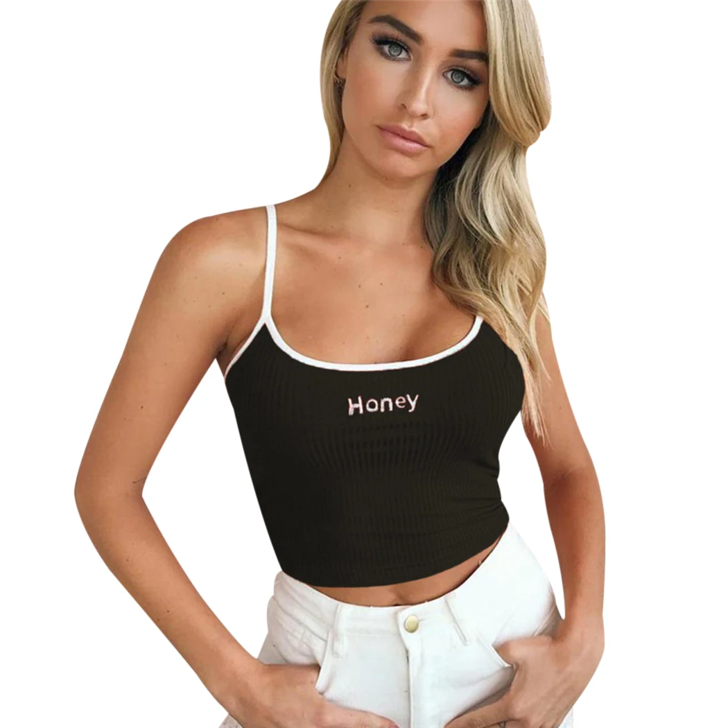 Женский укороченный топ на бретельках Honey Letter вязаный лето 2020|crochet camisole|crop vestsexy crop