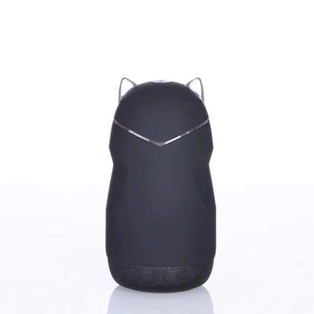 Black Портативный мини беспроводной Bluetooth динамик Bluetooth 4,2 32G в форме кошки динамик s поддержка Handfree TF карта играть с светодиодный светильник - Цвет: Black
