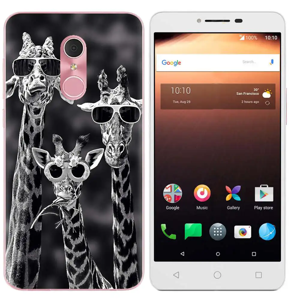 TPU Soft Cases for Alcatel A3 Plus Silicone Case 5.5&quot Cute Coque Phone Back Cover Cartoon Fundas |