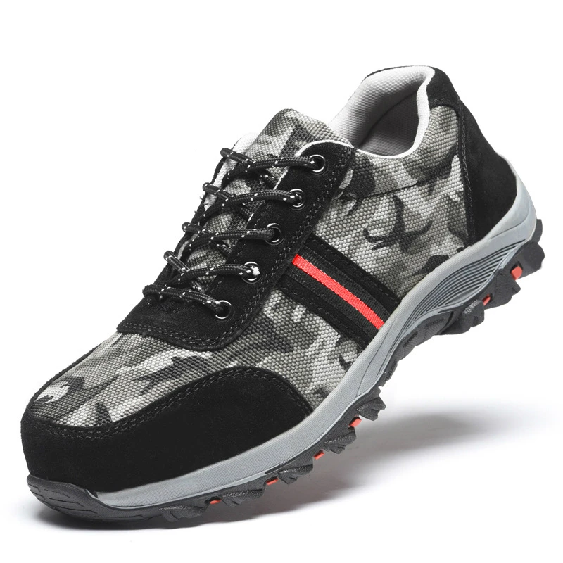 Большие размеры 45 46 Мужская Повседневная дышащая Рабочая обувь со стальным
