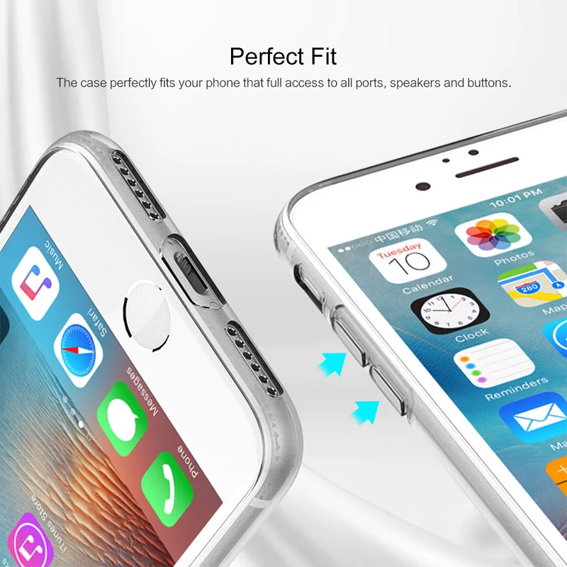 For Apple iPhone 6 6s Case Slim Crystal Clear TPU Silicone Protective Sleeve for plus / Plus Cover Cases |