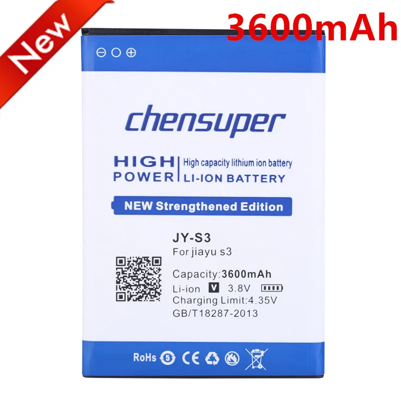 Chensuper 3600 мАч JY S3/JY S3 Аккумулятор для телефона JIAYU S3|Аккумуляторы мобильных