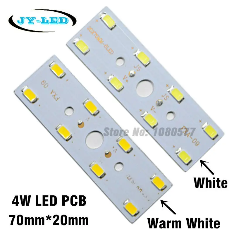 10 шт./лот 4 Вт 5730 SMD LED PCB Короткий Прямоугольник источник света алюминиевая
