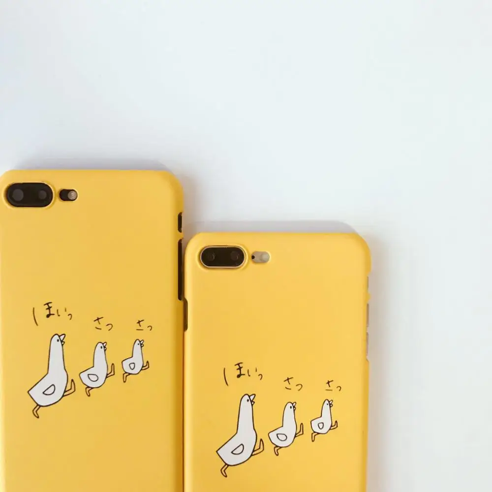 Новый желтый утенок шаблон для Iphone 66S 6P 78 78plus x Милый Анти-осенний чехол телефона |