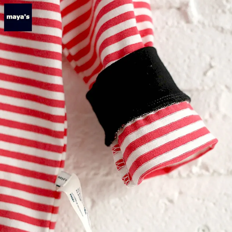 Mayas/хлопковая повседневная детская рубашка в полоску Мягкая дышащая одежда с