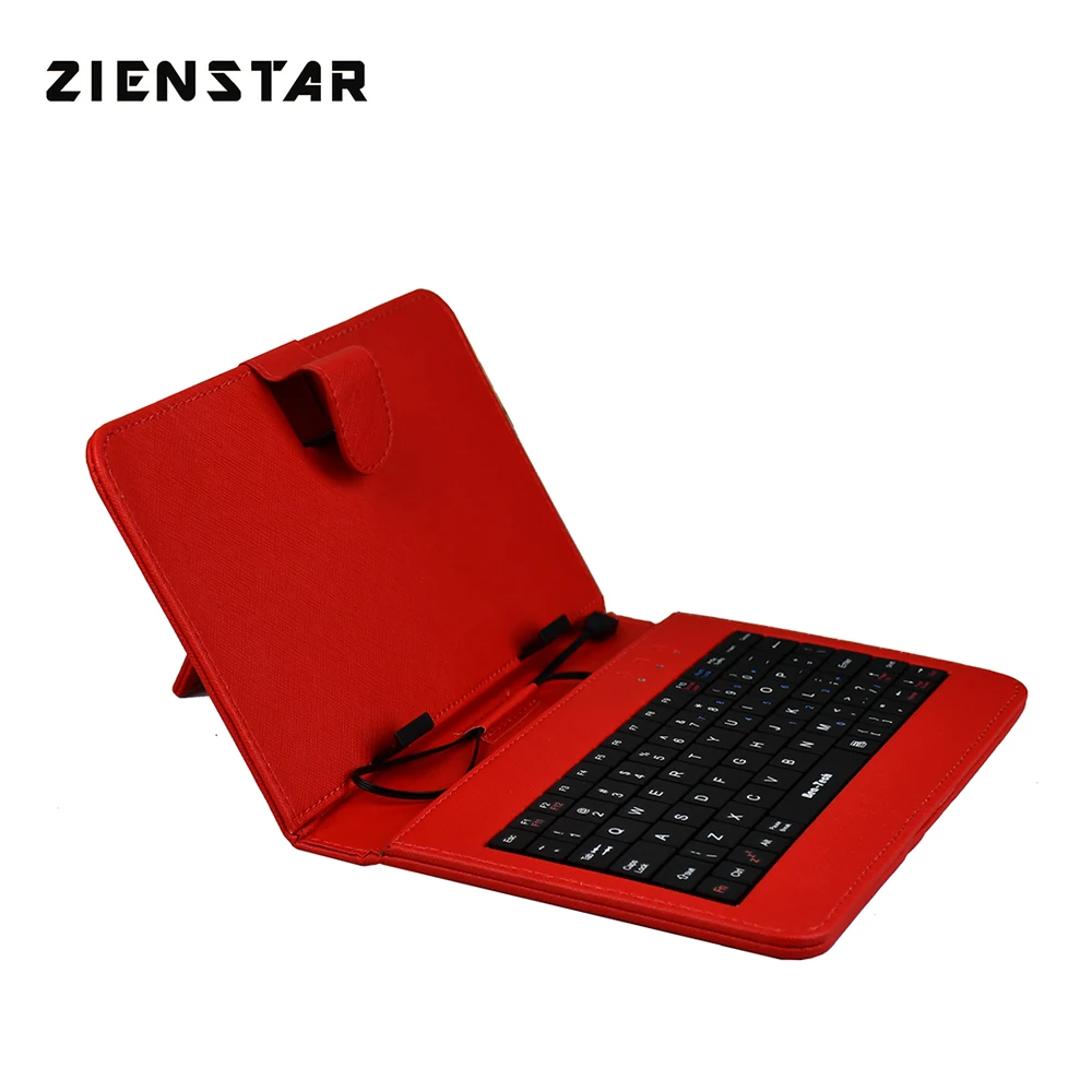 Zienstar мини клавиатура чехол для 7 дюймов Android планшетный ПК микро USB с ПУ кожаным