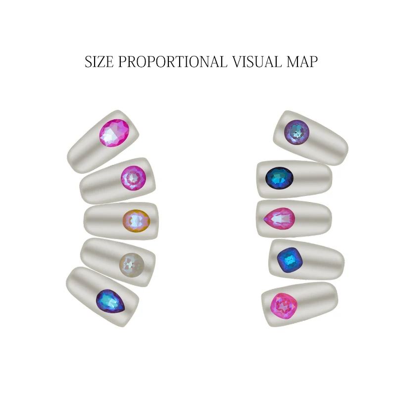 3D украшения для ногтей Astrobox Nail Art драгоценные камни стеклянные разразы искусство