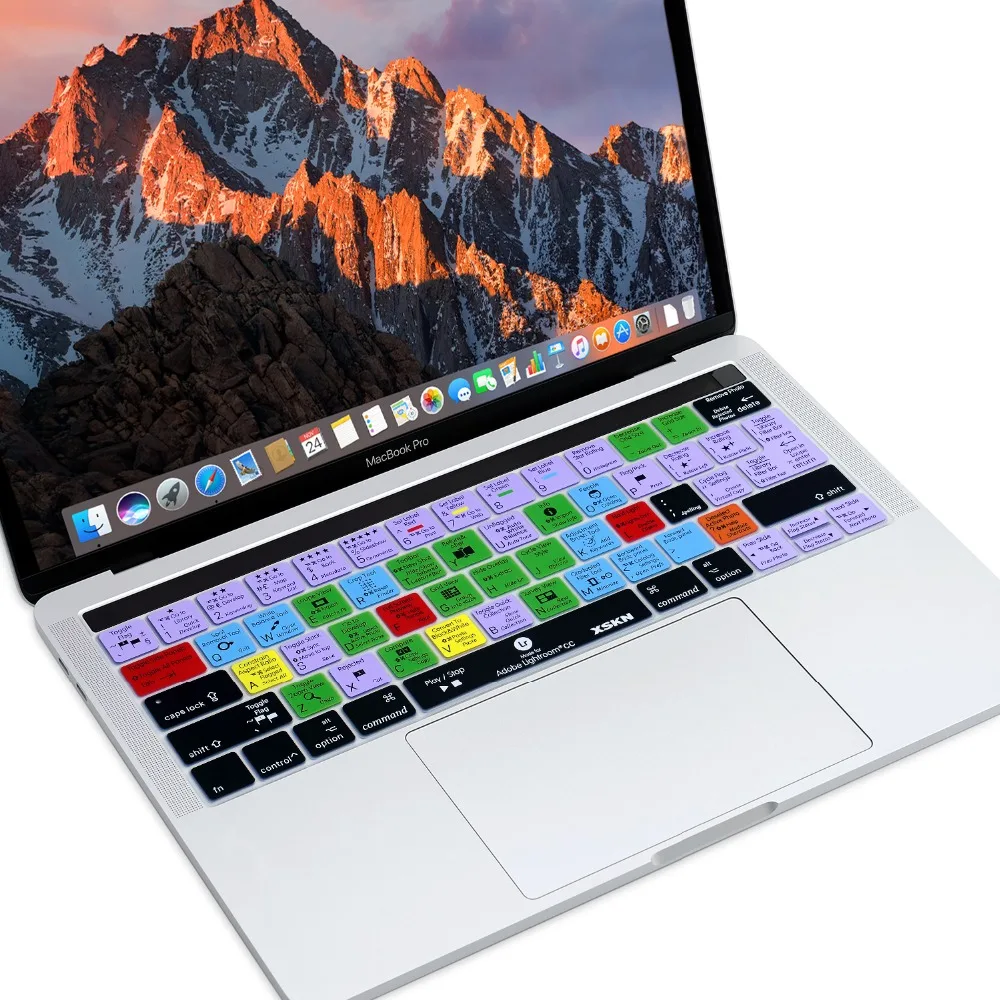 Чехол XSKN для клавиатуры lighroom Classic/CC Touch Bar MacBook Pro 13 A1706 A1989 A2159 15 A1707 A1990|for macbook pro|for