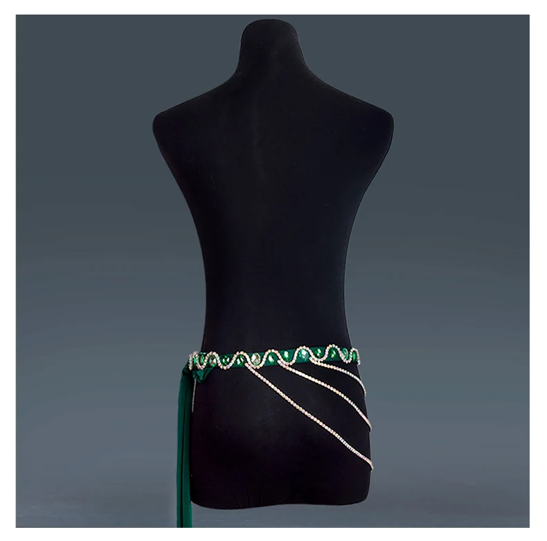 Belly Dance Accessories Women Handmade Rhinestones Waist Chain Belly Dance Costumes Hip Belt Chain Women Jewelry