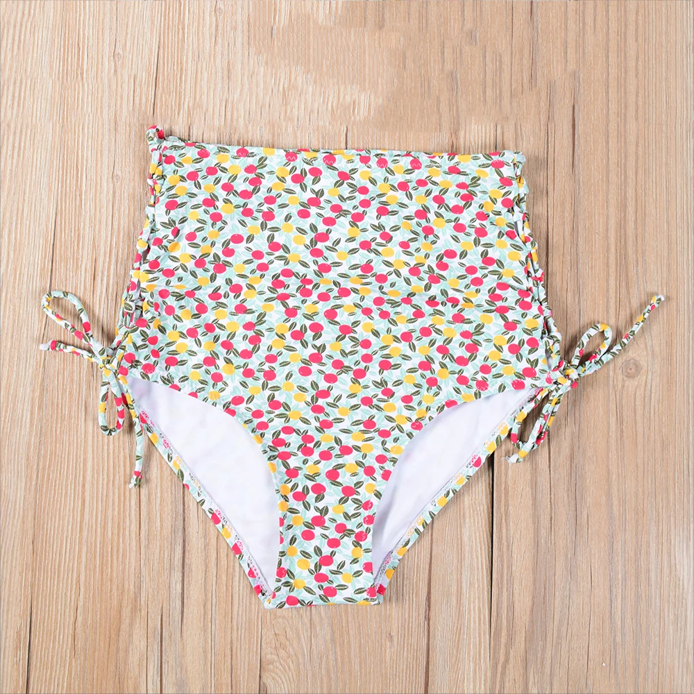 Купальник с цветочным принтом на шнуровке купальник высокой талией купальный